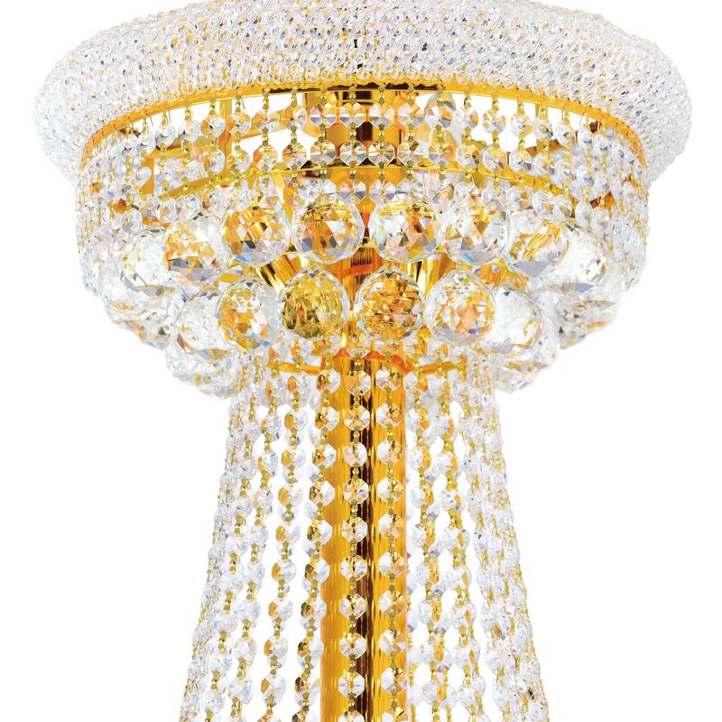 Empire 38 Light Down Chandelier With Gold Finish