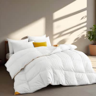 All Season 600 Fill Power 500 TC White Goose Down Comforter Duvet Insert
