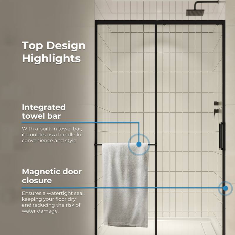Zora Sliding Clear Alcove Shower Door