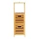 preview thumbnail 8 of 7, Household Essentials Bamboo 3-Tier Slatted Shelf with Crates - 11.8"L x 11.8"W x 35.0"H
