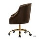 preview thumbnail 100 of 115, Lydia Swivel Height Adjustable Task Chair with Gold Base