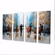 preview thumbnail 6 of 12, Orange African American Harlem City Muscians I - Music Jazz Canvas Wall Art Set - Oversized Traditional Wall Art Decor