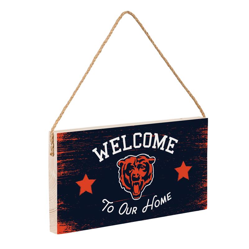 Chicago Bears Wooden Door Decor Wall Sign - Multi-Color