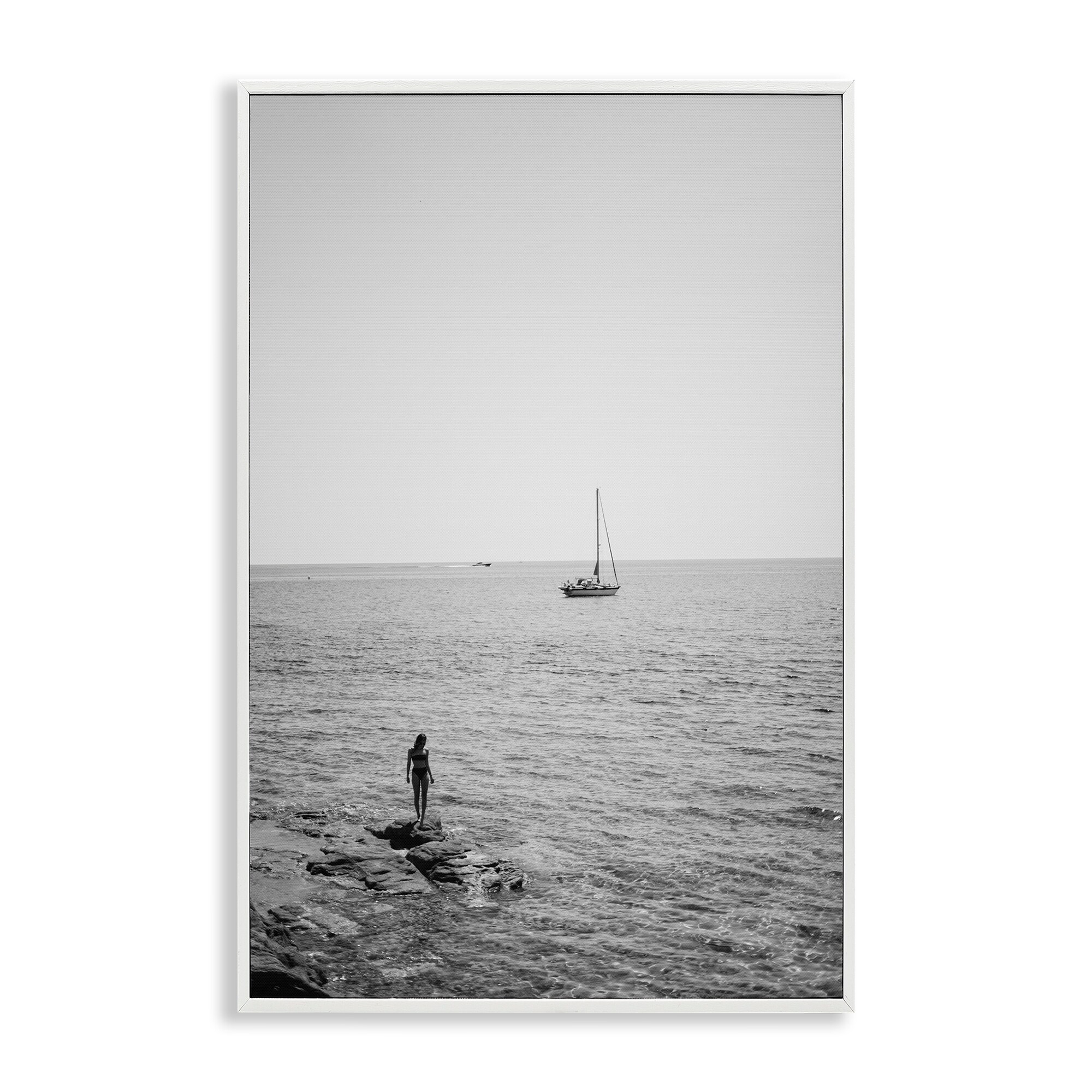 Stupell Standing On Edge Seascape Framed Giclee Art Design By LSR Design Studio