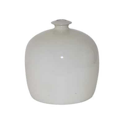 Artissance 11" Off White Ceramic Vase With Small Opening - 11" L x 11" W x 11" H