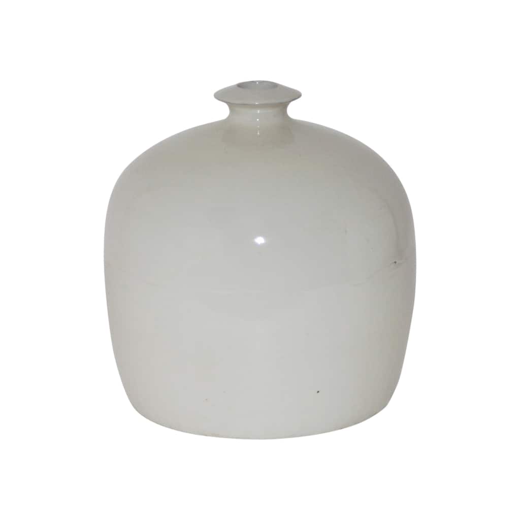 Artissance 11" Off White Ceramic Vase With Small Opening - 11" L x 11" W x 11" H