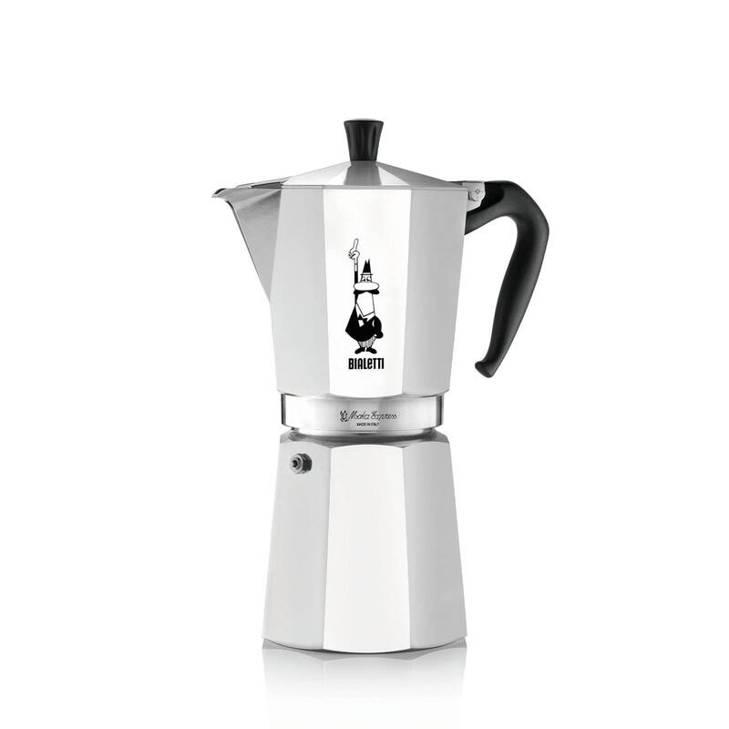 Moka Express 18-Cups Iconic Stovetop Espresso Maker, Aluminum Silver
