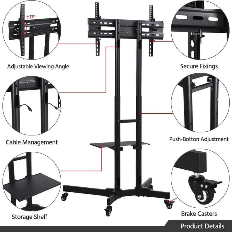 Mobile TV Stand with Wheels