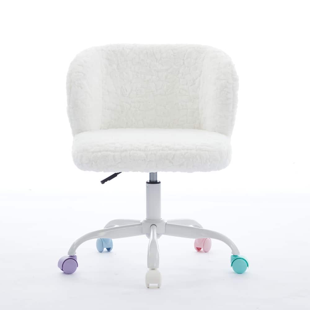 Soft Artificial Rabbit Hair Office Chair