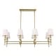 preview thumbnail 3 of 14, Uttermost Arques 8 Light Linear Chandelier - 48"W x 18.125"D x 14.5"H