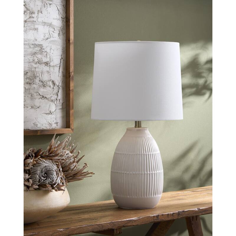 Livabliss Soleny Traditional Accent Table Lamp - Cream