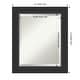 preview thumbnail 11 of 23, Beveled Wood Bathroom Wall Mirror - Corvino Black Frame Outer Size: 21 x 25 in