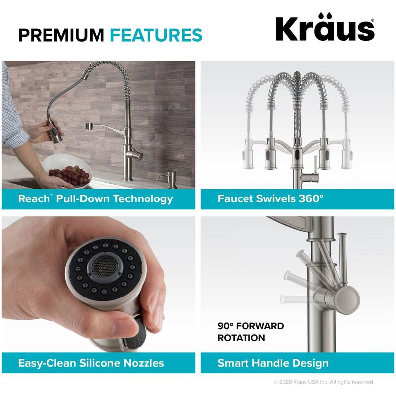 Kraus Sellette 1.8 GPM Single Hole Pre-Rinse Pull Down Kitchen Faucet