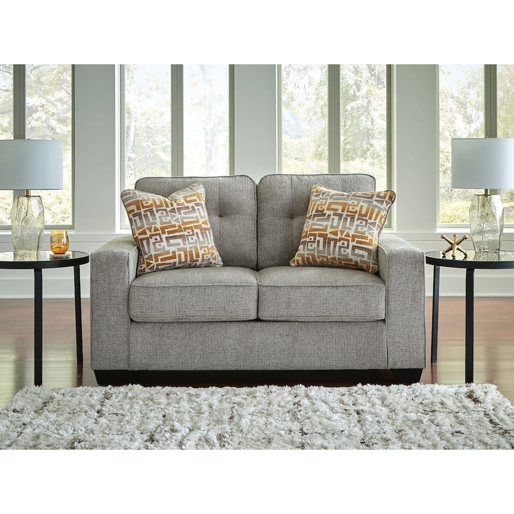 Signature Design by Ashley Fanciful Gray Loveseat - 63" W x 40" D x 38" H