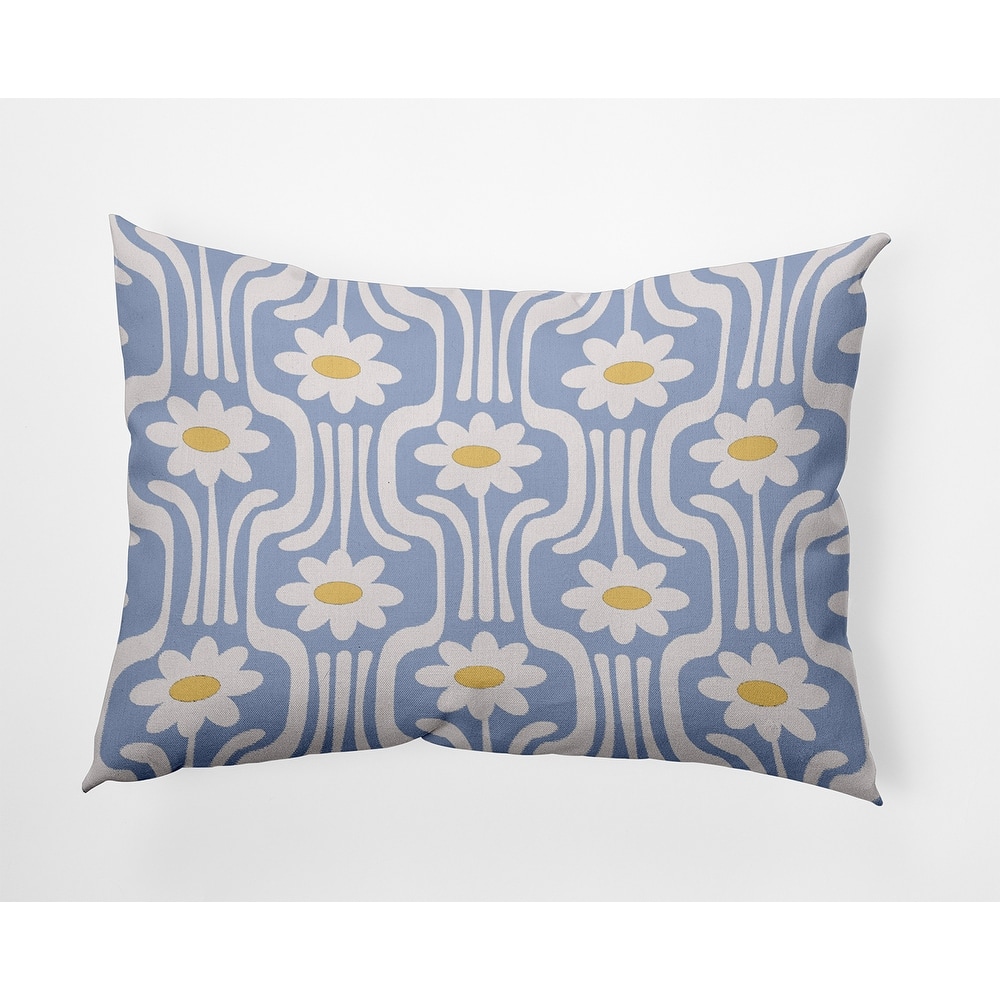 Daisys and Squiggles Indoor/Outdoor Throw Pillow