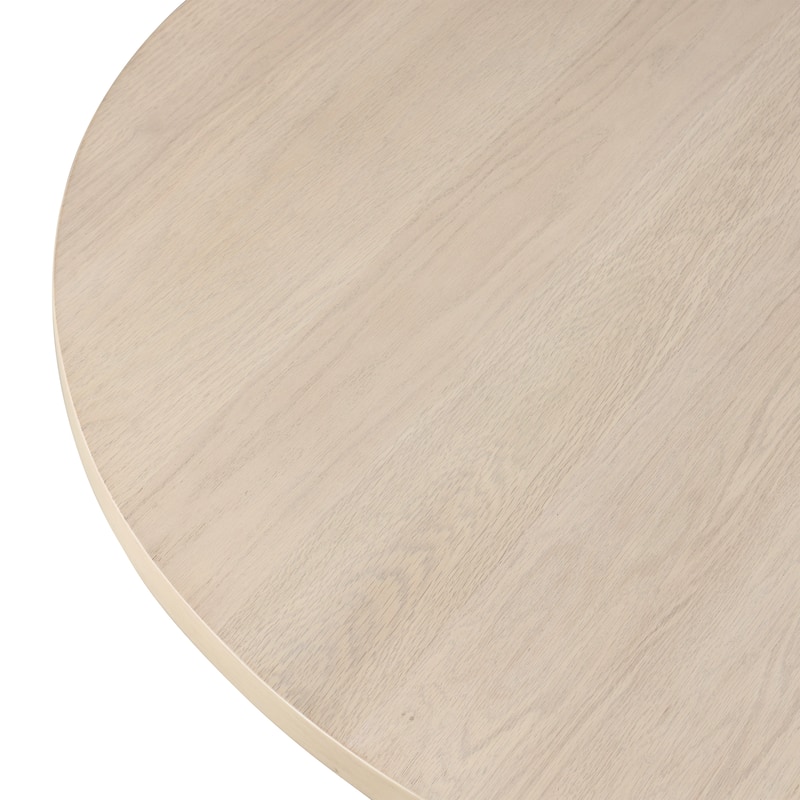Furniture of America Zailen Mid-Century Modern White Oak 78-inch Solid Wood Expandable Dining Table