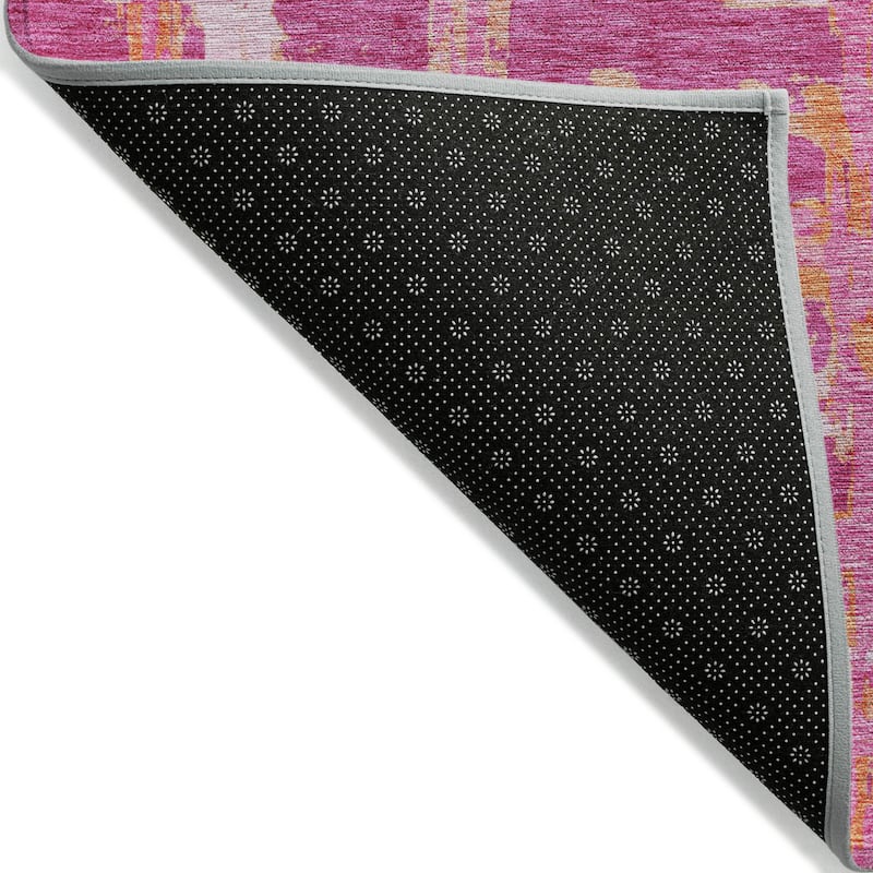 Machine Washable Indoor/ Outdoor Chantille Contemporary Abstract Rug