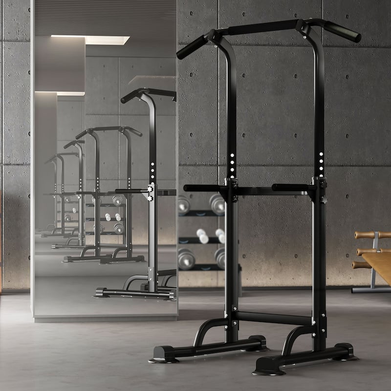 Adjustable Power Tower Pull Up Bar Dip Station