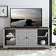 preview thumbnail 2 of 19, 70 in. Extra-Wide Navy TV Stand for TVs up to 75 in. Grey