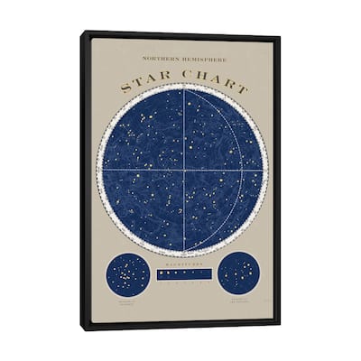 iCanvas "Northern Hemisphere Star Chart" by Sue Schlabach Framed Canvas Print