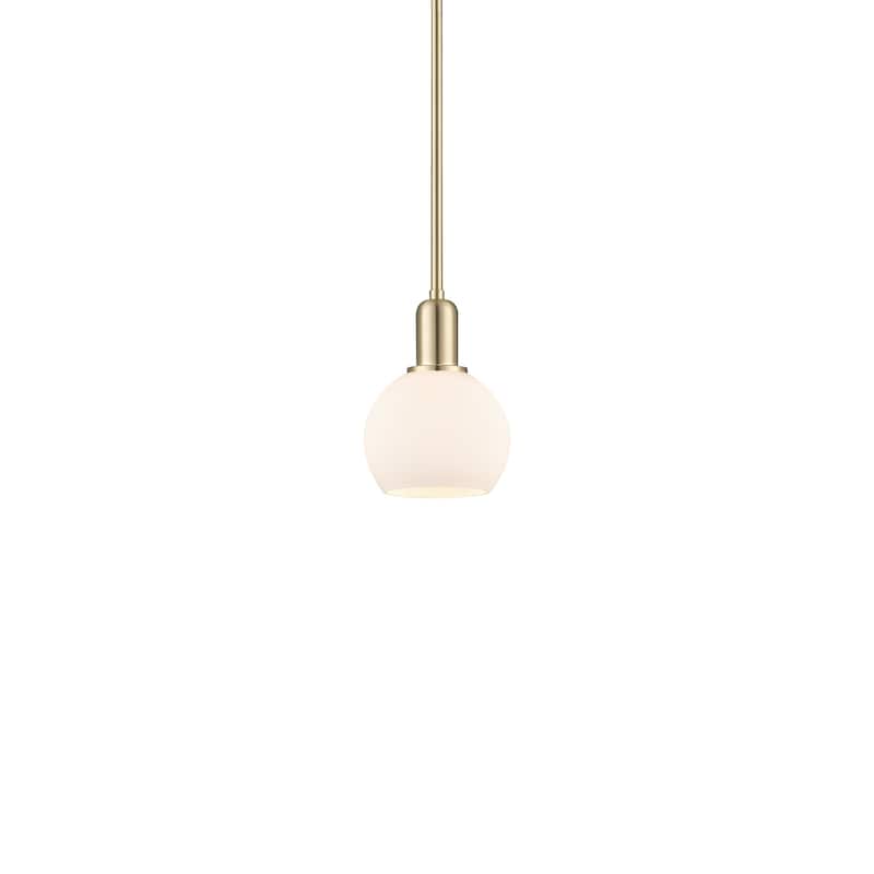 Innovations Lighting 716-1S-9-6 Athens Pendant Athens 6" Wide Mini - Champagne Bronze / Matte White