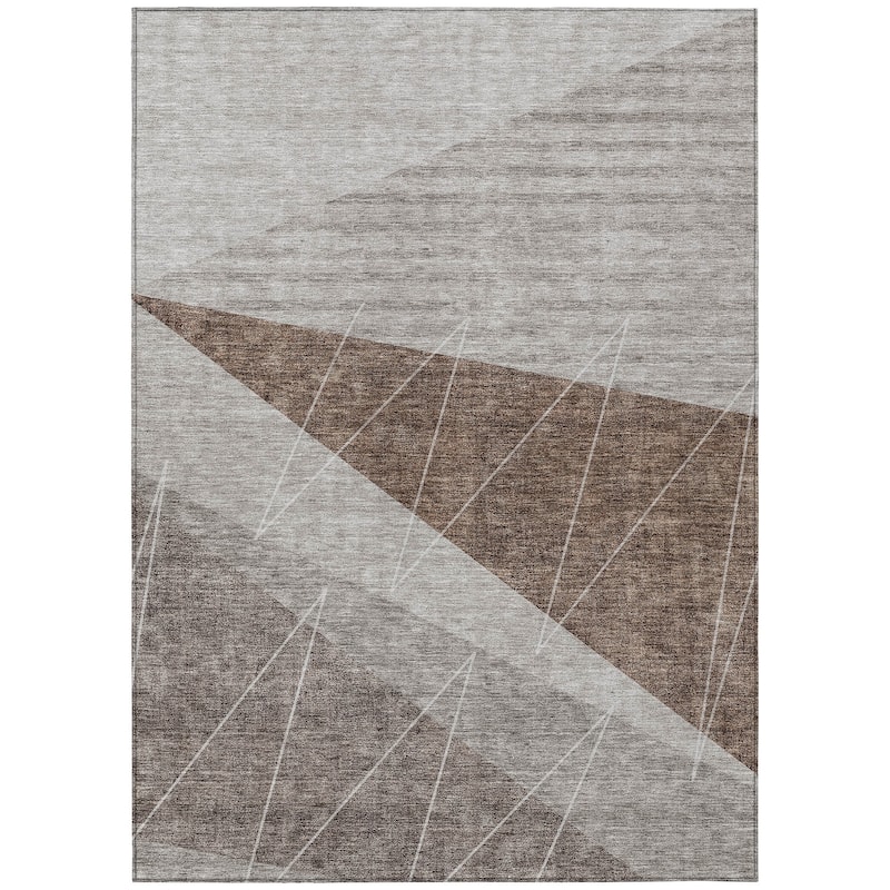 Machine Washable Indoor/ Outdoor Chantille Modern Prism Rug