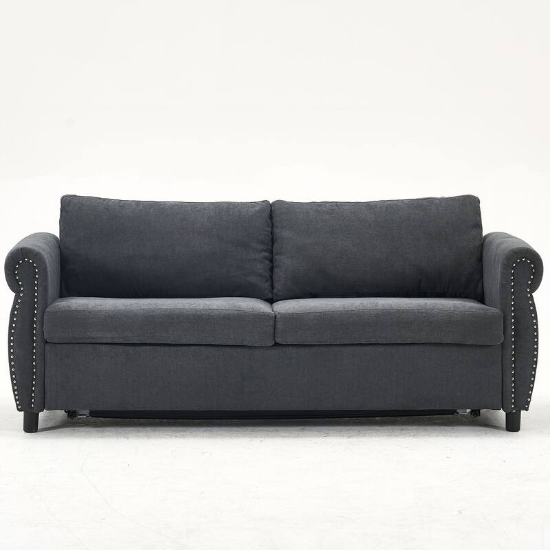 80.7-inch 2-in-1 Sofa Bed with Queen Mattress