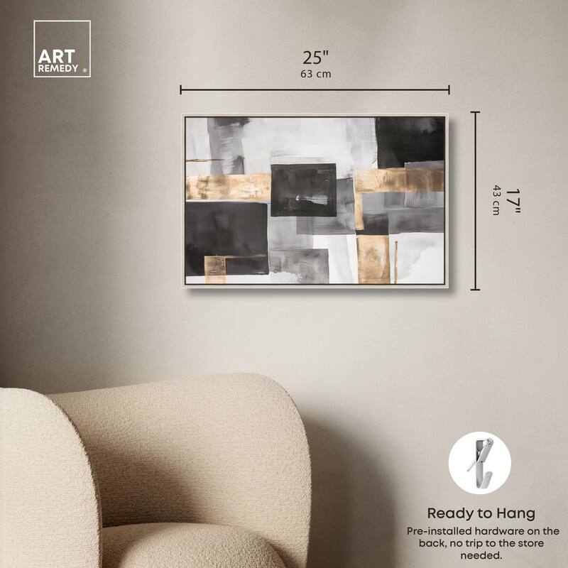 Graphite and Glimmer I Canvas by Art Remedy