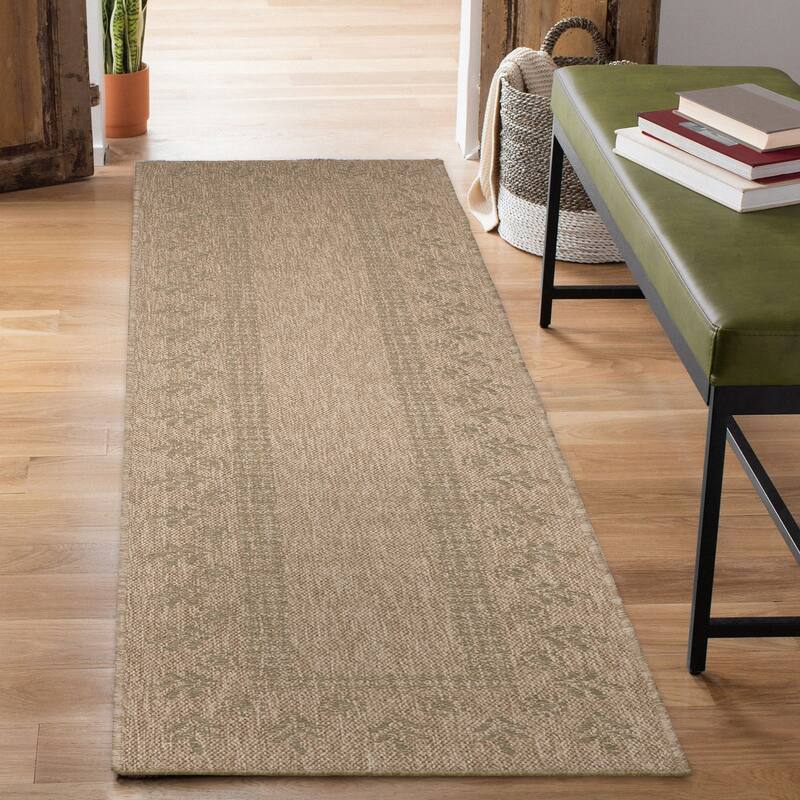 Liora Manne Sahara Block Print Border Indoor/Outdoor Rug
