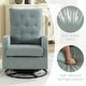 preview thumbnail 16 of 45, HOMYKA Swivel Rocking Upholstered Armchair Nursery Glider Linen Accent Chairs