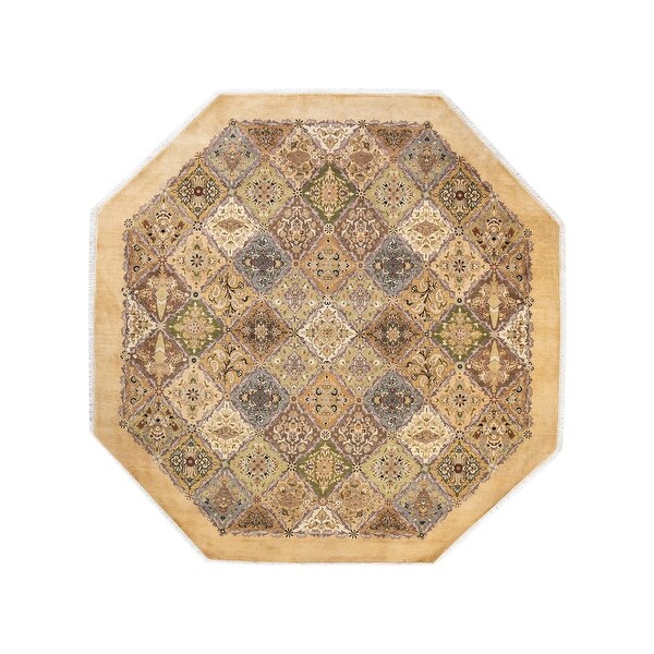 Mogul, One-of-a-Kind Hand-Knotted Area Rug - Yellow, 8' 1" x 8' 1" - 8' 1" x 8' 1". Opens flyout.
