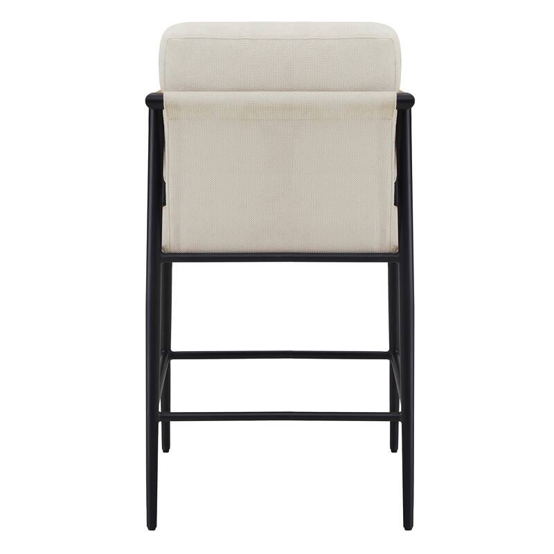 Chris Modern Counter Stools Set with Metal & Wood - Set of 2