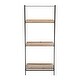 preview thumbnail 7 of 5, Brown Wood 3 Shelves Shelving Unit - 21 x 12 x 47