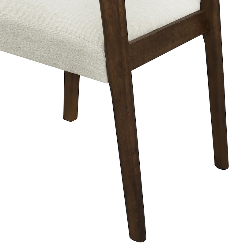 Christopher Knight Home - Eamon Fabric Upholstered Dining Chair with Rubber Wood Frame(Set of 2)