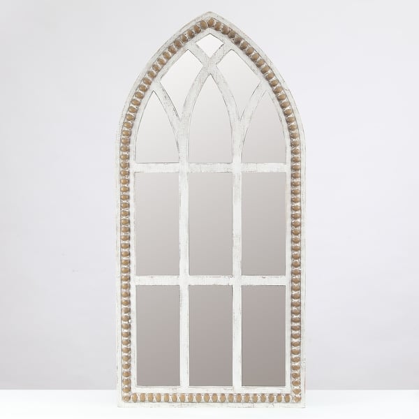 slide 1 of 6, The Gray Barn Spehar Rustic Wood Cathedral Wall Mirror