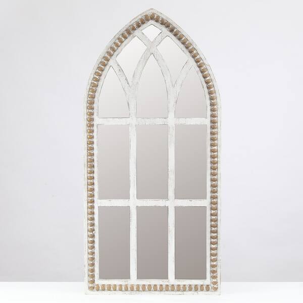 slide 1 of 6, The Gray Barn Spehar Rustic Wood Cathedral Wall Mirror