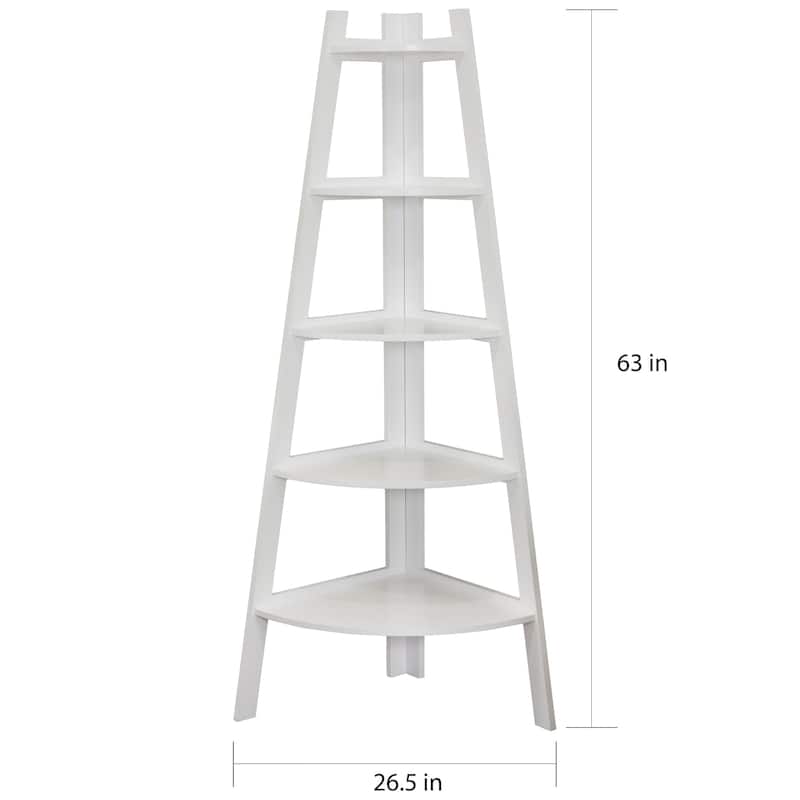 Danya B. 5-Tier Corner Ladder Display Bookshelf