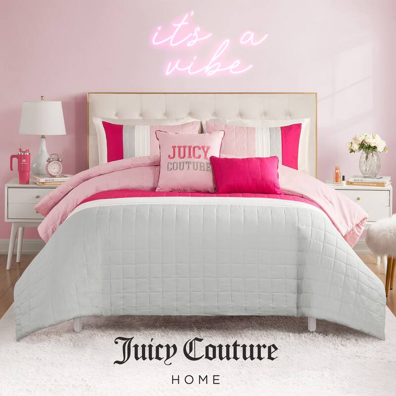 Juicy Couture Color Blocked Designer Comforter Sets