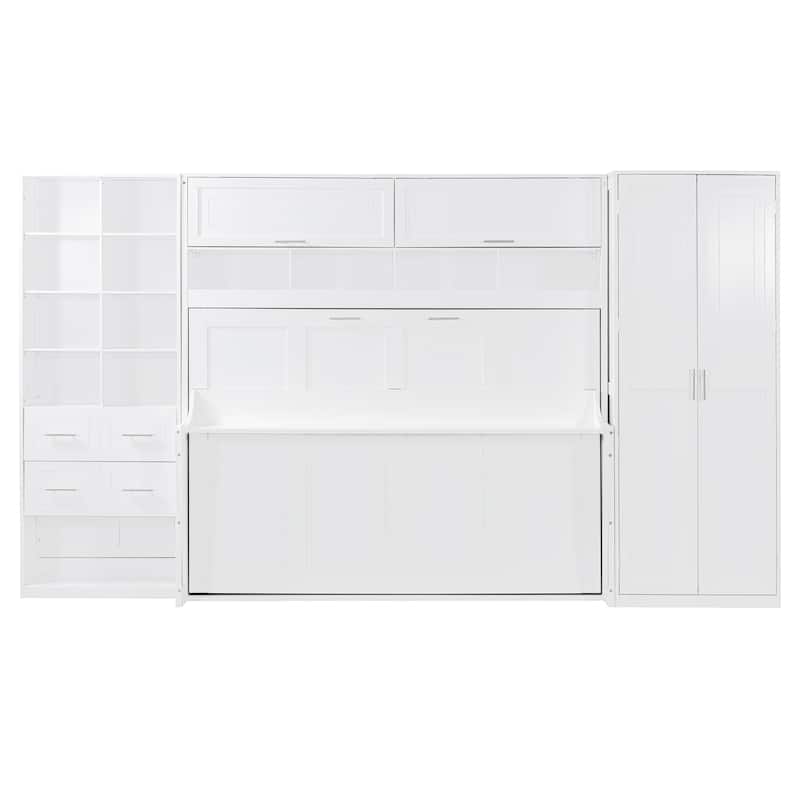 Full Murphy Bed with Wardrobe & Drawers