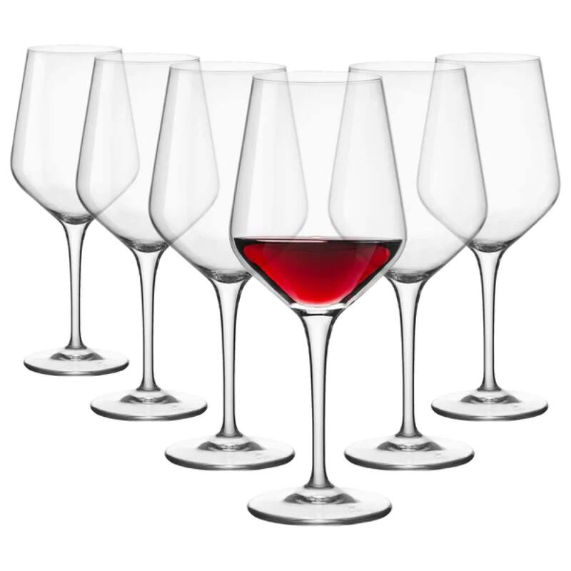 Bormioli Rocco Set of 6 Electra Wine Glasses - 18.5 oz