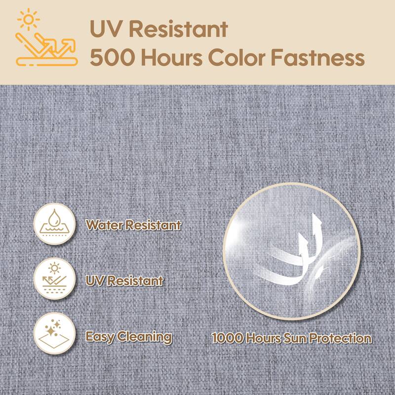 2 Pieces Waterproof Polyester Patio Seat and Back Cushions 24x24 Deep Comfort for Outdoor Seating