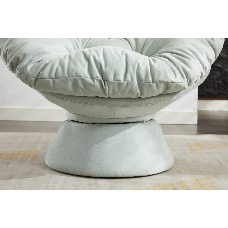Chenille Swivel Barrel Chair for Living Room