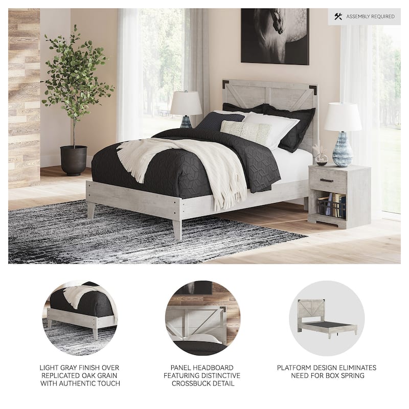 Signature Design by Ashley Shawburn White Platform Bed