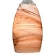 preview thumbnail 9 of 7, Milano Satin Nickel Mini Pendant Ceiling Light Amber Swirl Glass - 4.75-in W x 9.75-in H x 4.75-in D