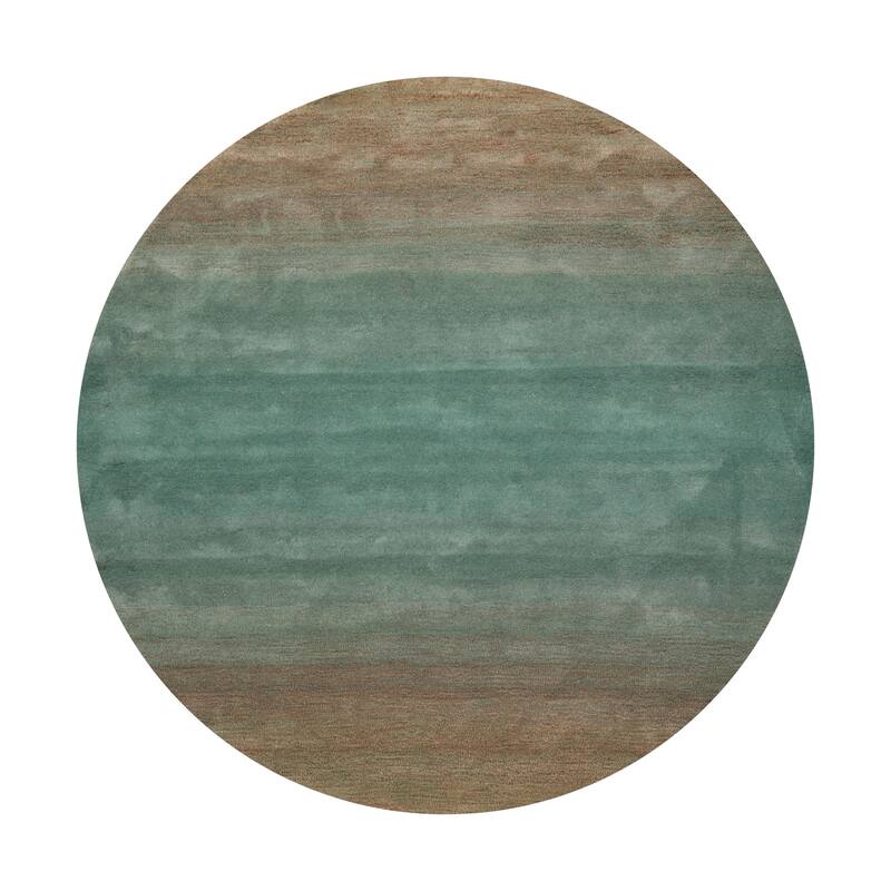 Multi Color Coral Ombre Designer Wool Rug for Modern Interiors