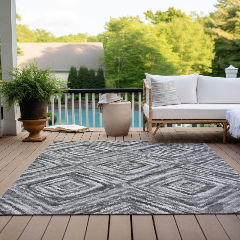 Machine Washable Indoor/ Outdoor Chantille Moroccan Boho Contemporary Rug