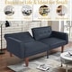 preview thumbnail 20 of 31, 68 in. Soft Convertible Sofa Bed with Adjustable Backrest and Solid Wood Legs