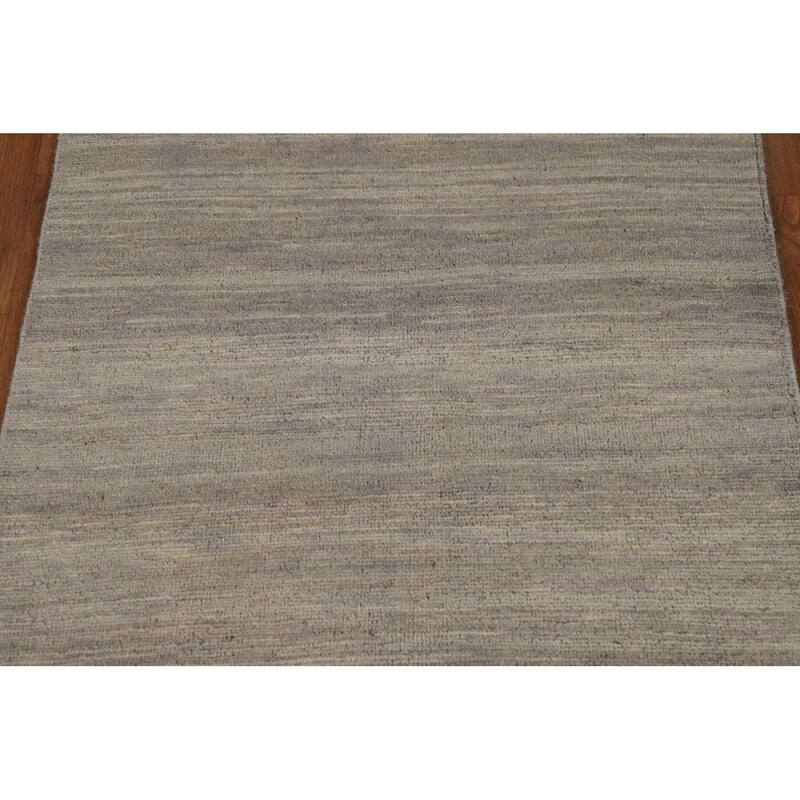 Striped Gabbeh Modern Foyer Rug Handmade Wool Carpet - 2'8"x 3'11"