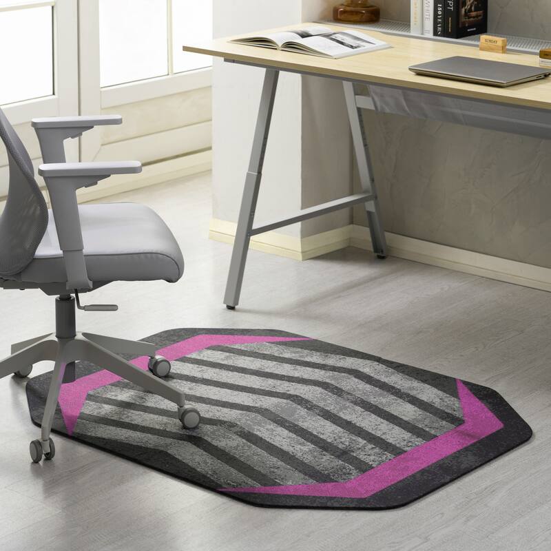 Jani Gaming Chair Mat - Anti-Slip Ergonomic Rug and Chairmat Combo for Home Office, Hard Floor Protector with Smooth Glide