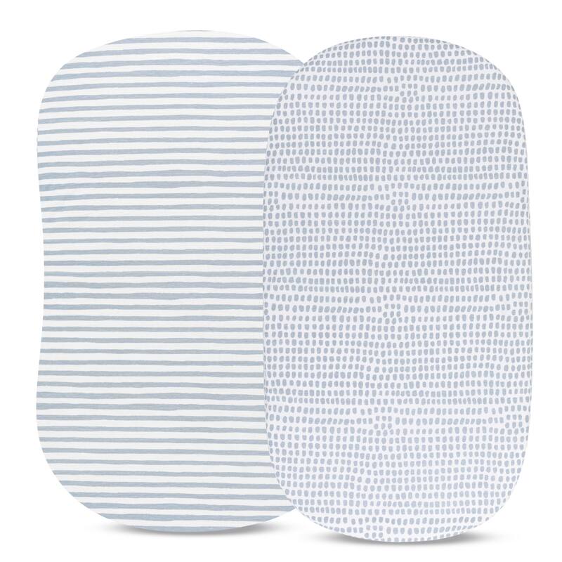 Ely's & Co. Baby Fitted Waterproof Bassinet Sheet Set - 2 Pack - 32" x 16"